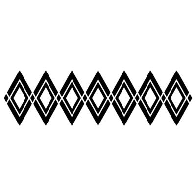 Geometric Diamond Border, Minimalist - Illustration