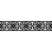 Intricate Black White Border Ornament, Medieval Style, Pattern vector