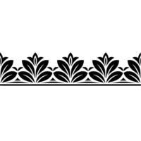 Elegant Botanical Border, Vintage Element, alternate version 19 vector