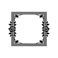 Elegant Floral Frame, Vintage , Minimalist Composition vector