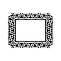 Geometric Deco Frame, Minimalist Black White - Geometry vector