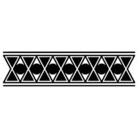 Geometric Tribal Border, Minimalist, alternate version 65 vector