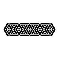 Geometric Tribal Border, Modern Abstract, Hexagon vector