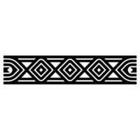 Geometric Tribal Border, Black and White Pattern - Art deco vector