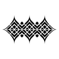 Geometric Tribal Pattern, Black White, Abstract, Diamond vector