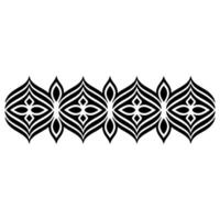 Geometric Tribal Border, Intricate Black Pattern, Decorative vector