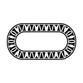 Geometric Oval Frame, Minimalist , Abstract Pattern, Illustration vector