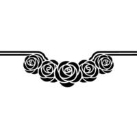Elegant Rose Border, Minimalist vector