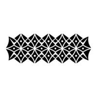 Geometric Tribal Border, Minimalist Pattern, Black White vector