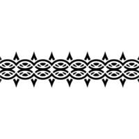 Geometric Tribal Border, Minimalist , Black White - Minimalism vector