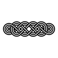 Intricate Celtic Knot Border, Vintage Style, Linear vector