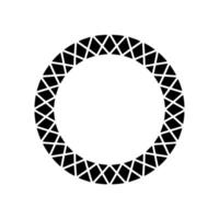 Geometric Circle Frame, Minimalist Pattern, Negative Space vector