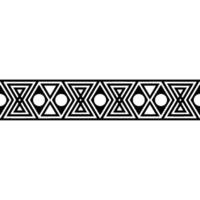 Geometric Deco Border, Black White Pattern, Triangle vector