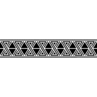 Geometric Deco Border Minimalist Black White Pattern - Triangles vector