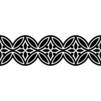 Intricate Celtic Border, Geometric Pattern, Black White, Symmetrical vector