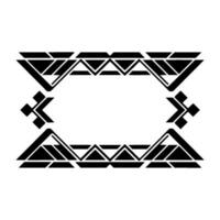 Geometric Deco Frame Minimalist Black Grey vector