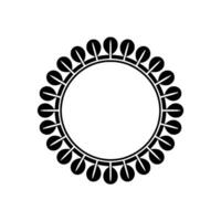 Stylized Circular Ornament, Minimalist, Decorative vector