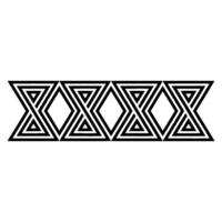 Geometric Deco Border, Minimalist Pattern, alternate version 13 vector