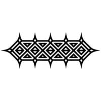 Geometric Tribal Motif, Black and White, Abstract vector