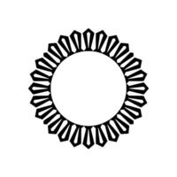 Geometric Circle, Minimalist , Dark Outline, Abstract Pattern vector