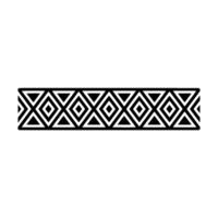 Geometric Border, Minimalist Pattern, Black and White, Diamond vector