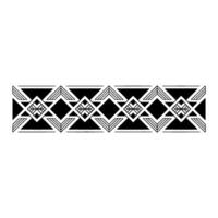 Geometric Deco Border, Minimalist Pattern, alternate version 14 vector