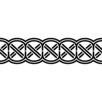 Geometric Border, Interlocking Circles, Minimalist Pattern vector