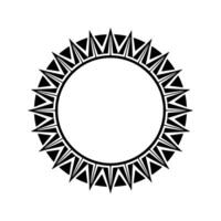 Geometric Sunburst, Minimalist Circle, Stark Contrast vector