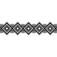 Geometric Border, Stylized Deco Pattern, Minimalist, Diamonds vector