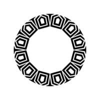 Geometric Circle Pattern, Minimalist , Abstract Motif - Monochrome vector