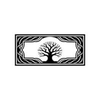 Celtic Tree of Life Emblem, Vintage Style vector