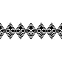 Geometric Deco Border, Elegant Black White Pattern vector