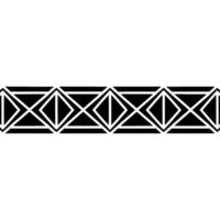 Geometric Deco Border, Minimalist Pattern, Elegant, Triangles vector