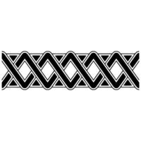Geometric Celtic Border, Black White, Intricate Pattern vector