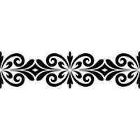 Elegant Black Floral Border, Vintage Element, alternate version 37 vector
