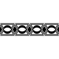 Geometric Deco Border Stylized Black Gray Pattern vector