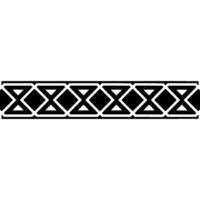 Geometric Border, Black and White Pattern, Art Deco Style vector