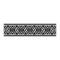 Geometric Tribal Border, Minimalist, alternate version 71 vector