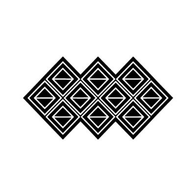 Geometric Diamond Pattern, Minimalist , Black White, Abstract