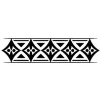 Geometric Tribal Border, Black and White Pattern - Stylized vector