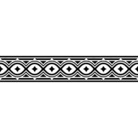 Geometric Border, Art Deco Pattern, Elegant, Monochrome vector