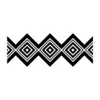 Geometric Zigzag Border, Black and White Pattern vector