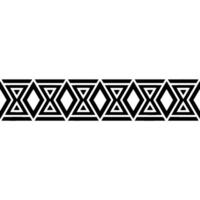 Geometric Deco Border, Minimalist Pattern, Black White, Modern vector