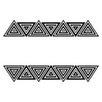Geometric Tribal Border, Layered Triangles, Minimalist, Pattern vector