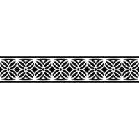 Intricate Floral Border, Geometric Pattern, Elegant vector