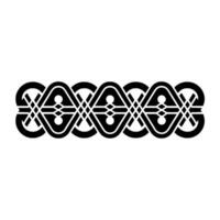 Intricate Celtic Border, Geometric Pattern, Vintage - Monochrome vector