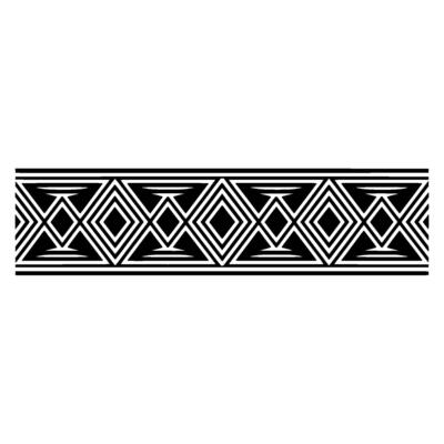Geometric Deco Border, Minimalist Pattern, Elegant - Abstract