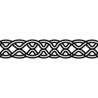 Intricate Celtic Knot Border, Minimalist, Texture vector