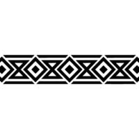 Geometric Border, Minimalist Pattern, Black and White - Minimalism vector