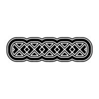 Geometric Celtic Border, Intricate Black White - Pattern vector